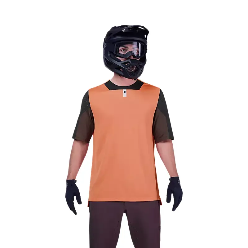 Fox Defend Short Sleeved Jersey in Coral-2