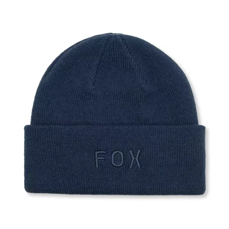 Fox Wordmark Beanie in Midnight Blue