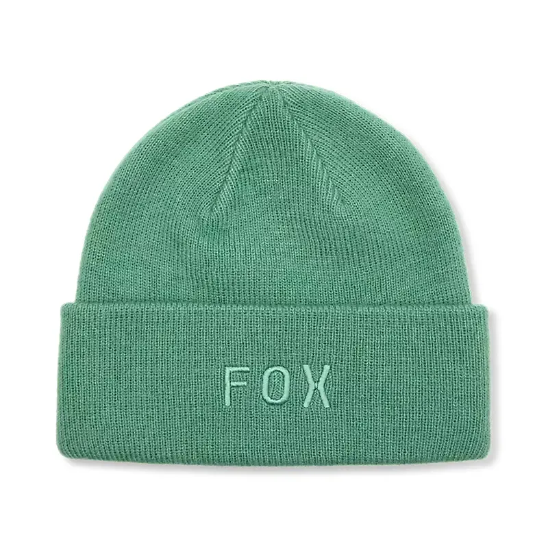 Fox Wordmark Beanie in Pine Green