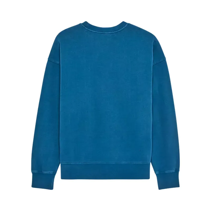 Fox Wordmark Oversized Fleece Crew Sweatshirts in Twilight Blue-1