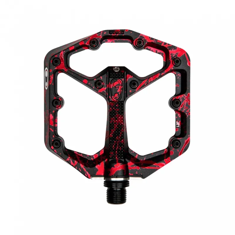 Crankbrothers Stamp 7 Flat Pedals in Black/Red-1