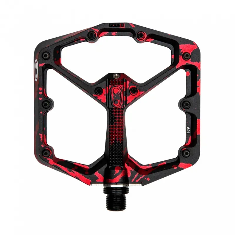 Crankbrothers Stamp 7 Flat Pedals in Black/Red