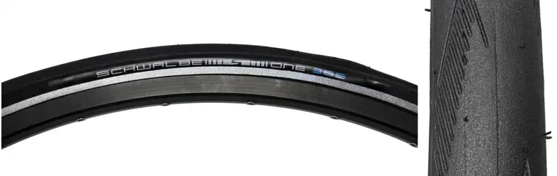Schwalbe One 365 700x28c Performance Folding Tire in Black/Reflect