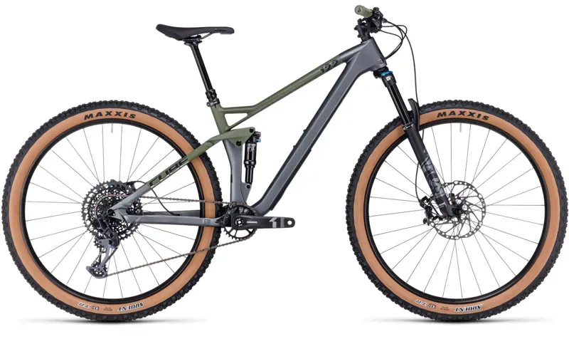 Cube Stereo ONE22 HPC TM Mountain Bike in Grey/Olive