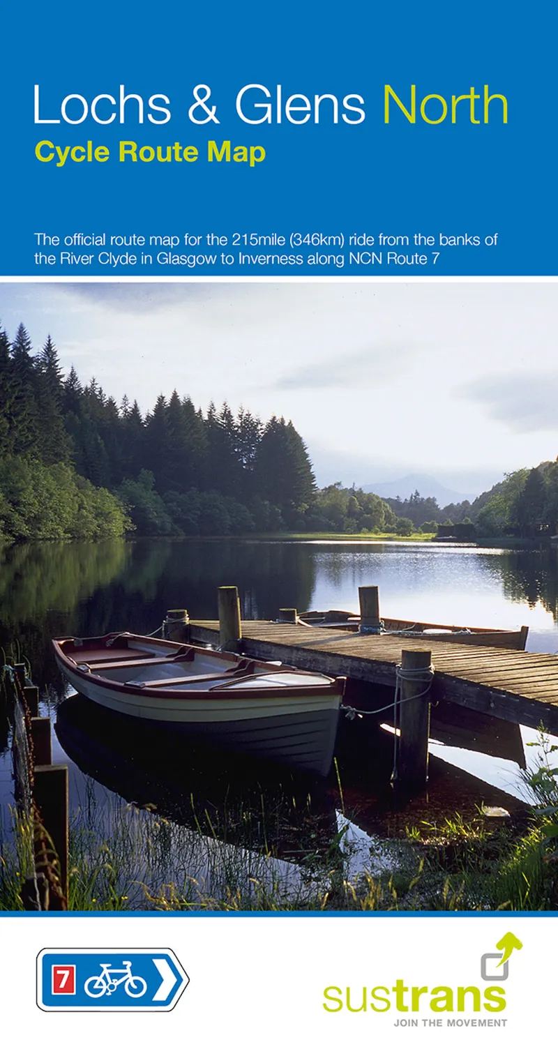 Sustrans Cycle Map - Lochs and Glens North - Route 7 - Glasgow to Inverness