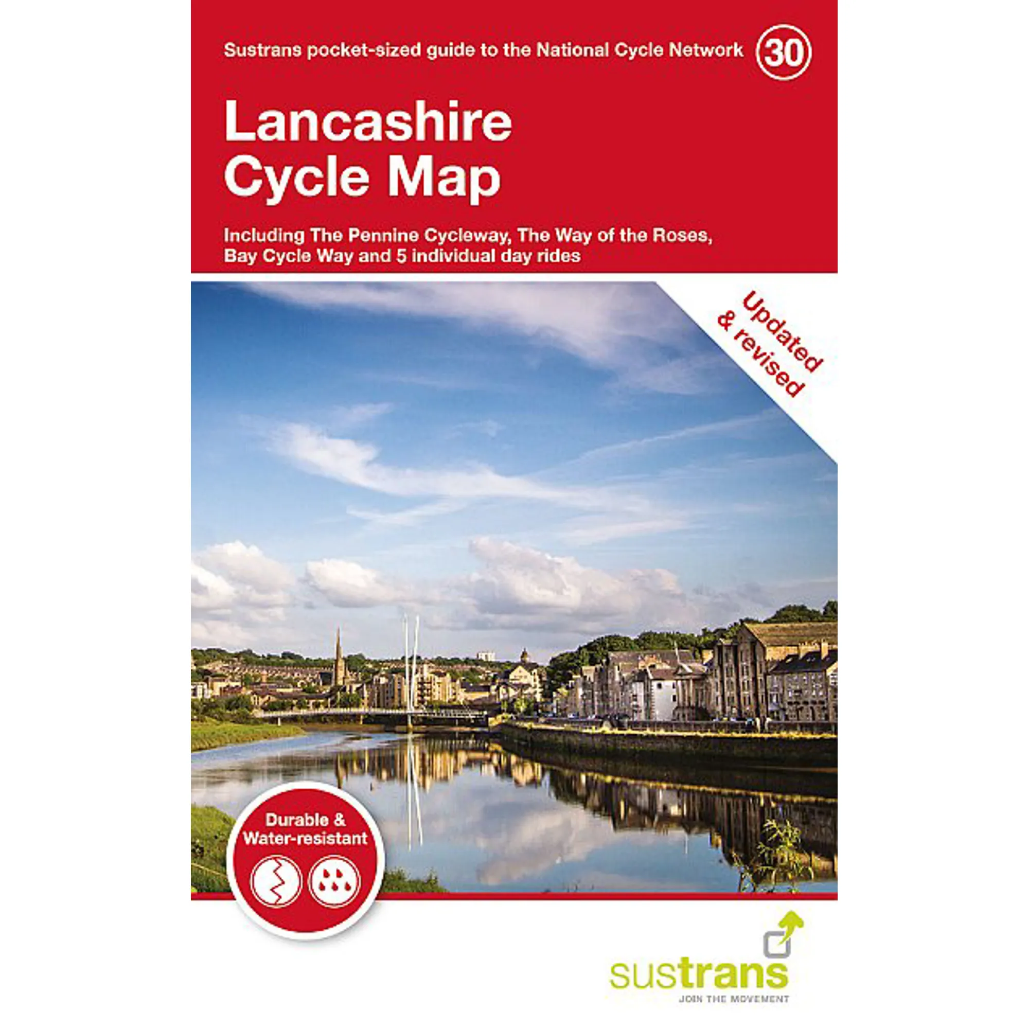 Sustrans Pocket Guide 30 Lancashire Cycle Map - Main Image
