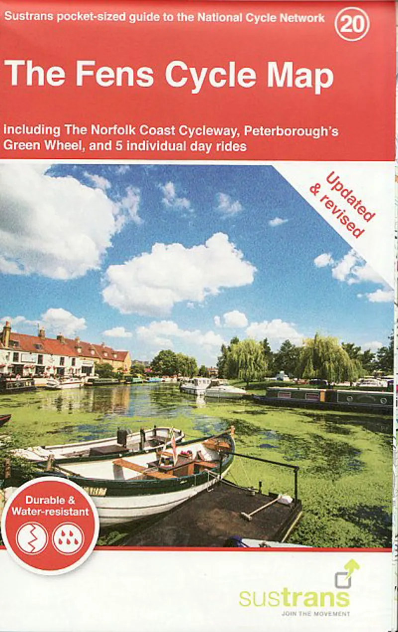Sustrans Pocket Guide 20 - The Fens Cycle Map - Including Fenland Trail Fens Cycleway