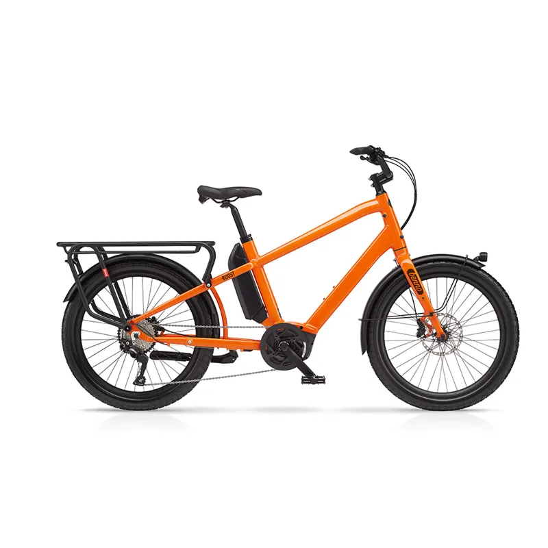 Orange cargo bike shop