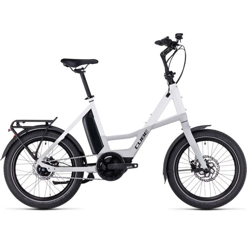 Cube Compact Hybrid 500 Electric Bike in Grey/White