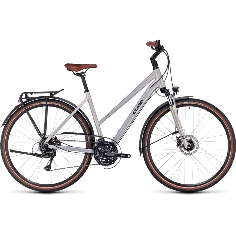 Cube Touring Pro Hybrid Bike in Pearlysilver/Black - 2023-1