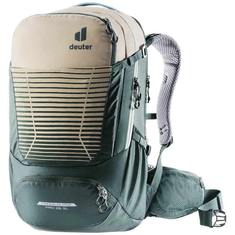 deuter Trans Alpine Pro 26 SL Bike Backpack in Sand-Teal