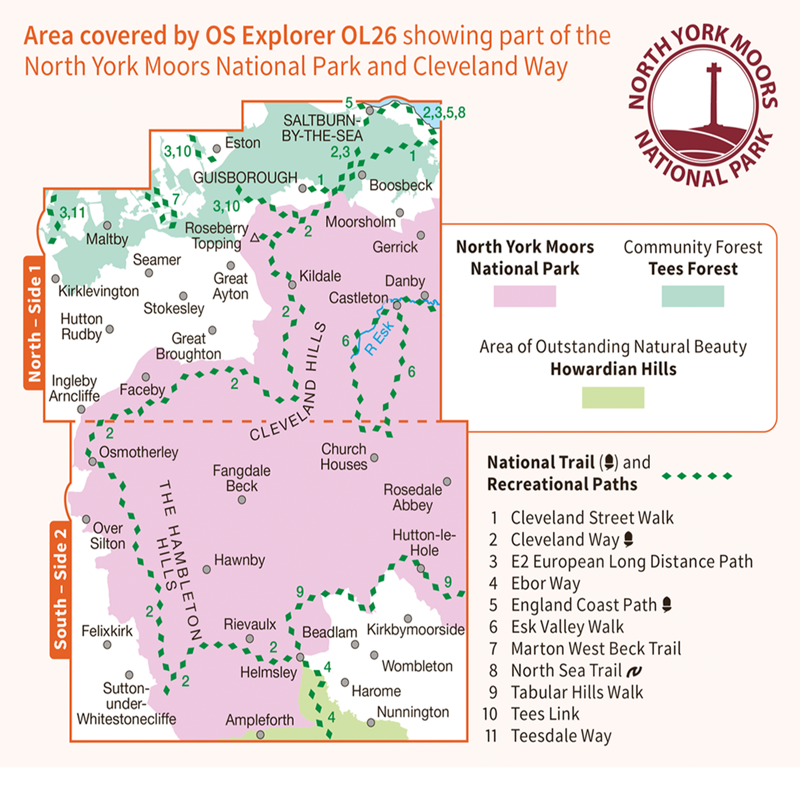 OS Explorer Map OL26 - North York Moors - Western Area-1