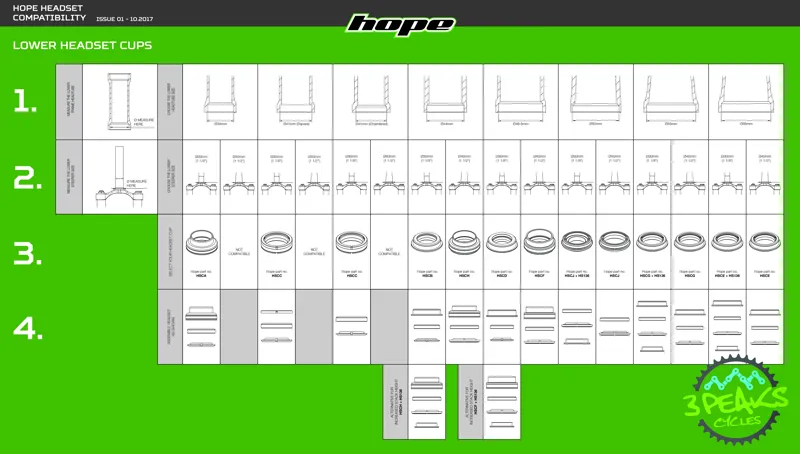 Hope Integrated Headset Upper - IS42 / 28.6mm - Blue-4