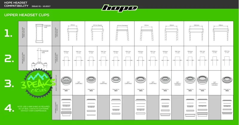 Hope Integrated Headset Upper - IS42 / 28.6mm - Blue-5