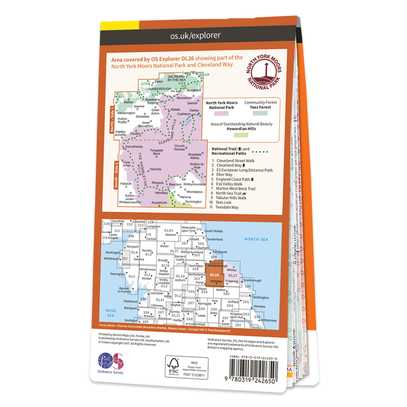 OS Explorer Map OL26 - North York Moors - Western Area-2