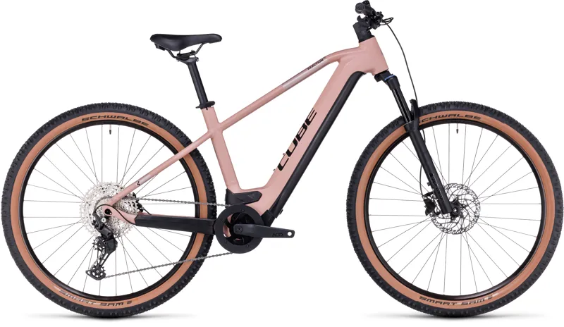 Cube Reaction Hybrid Pro 625 Electric Mountain Bike in Blush Rose