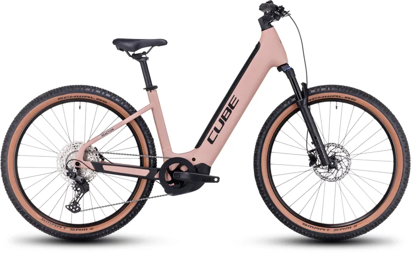 Cube Reaction Hybrid Pro 625 Electric Mountain Bike in Blush Rose-1