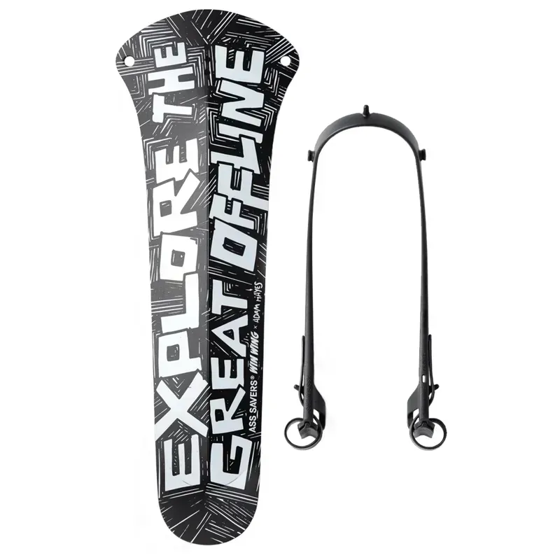 Ass Savers Win Wing 2 Gravel Rear Mudguard in Great Offline/Black-1