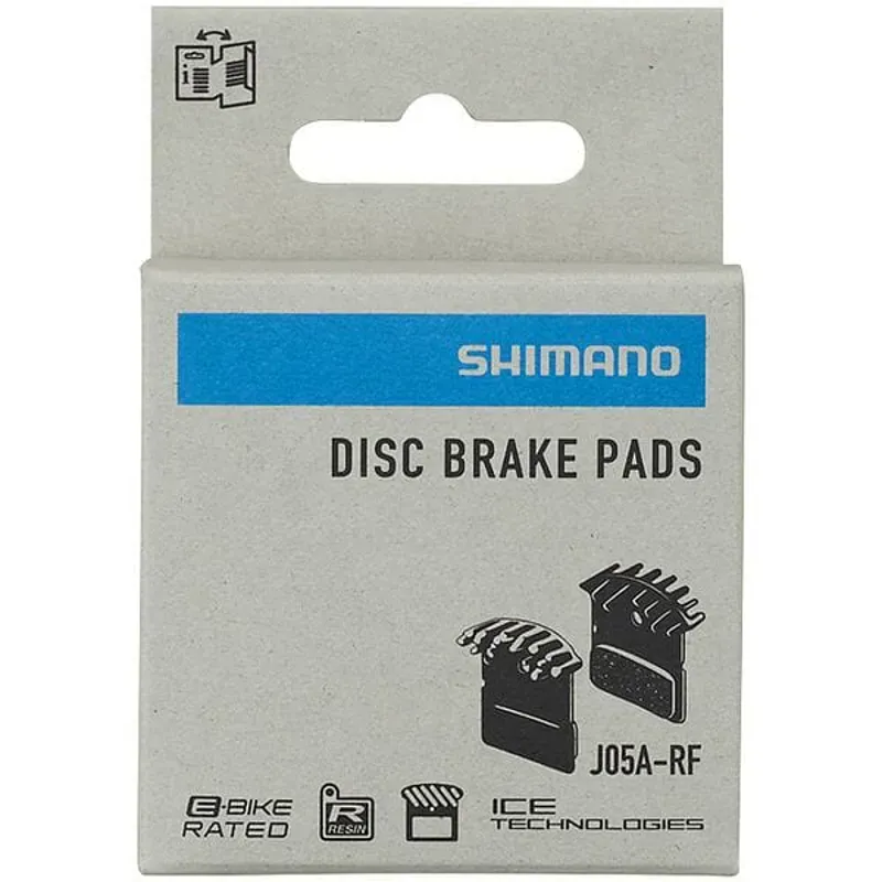 Shimano J05A-RF disc pads and spring - alloy back with cooling fins - resin-1