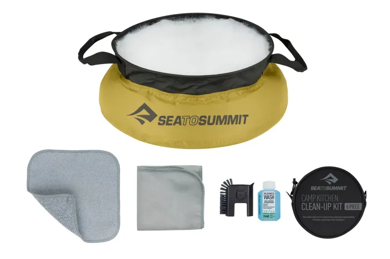 Sea to Summit 6-piece Camp Kitchen Clean-up Kit in Black