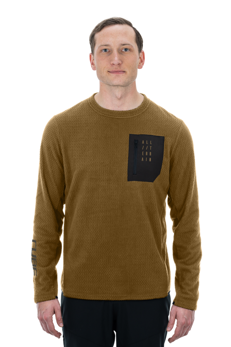 2022 Cube ATX Long Sleeve Fleece Jersey in Brown