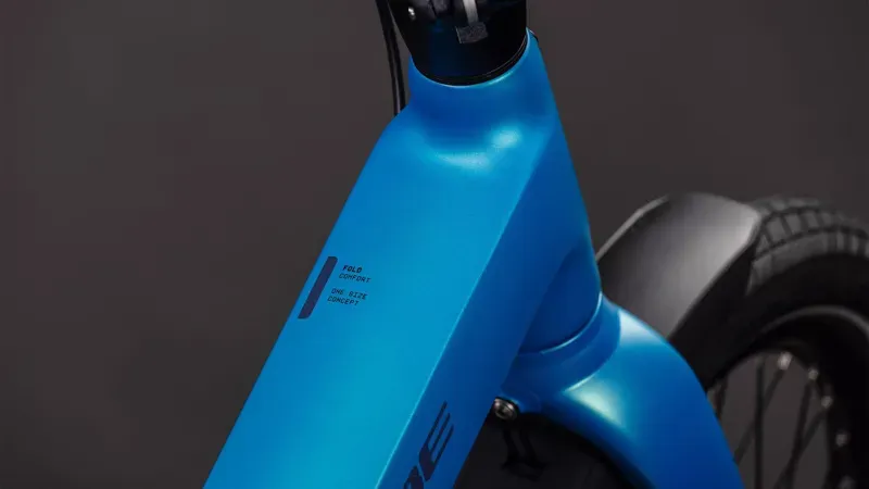 Cube Fold Hybrid Comfort 545 Electric Folding Bike in Blue-1