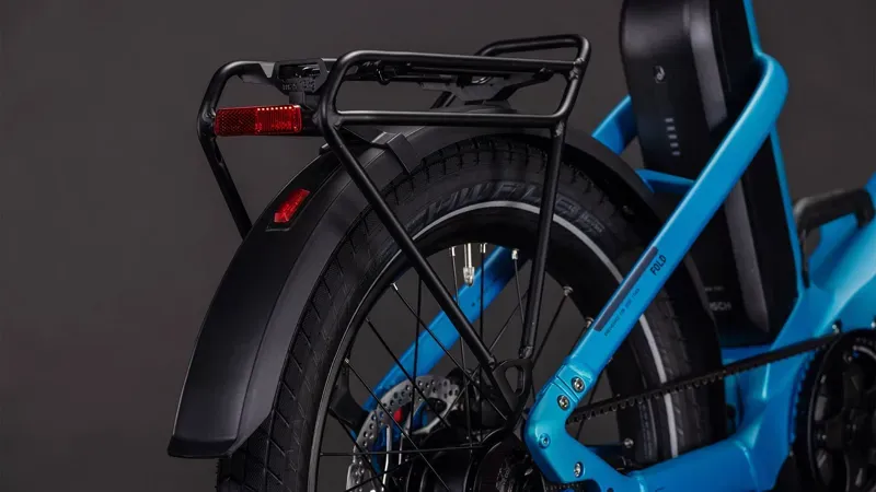 Cube Fold Hybrid Comfort 545 Electric Folding Bike in Blue-2