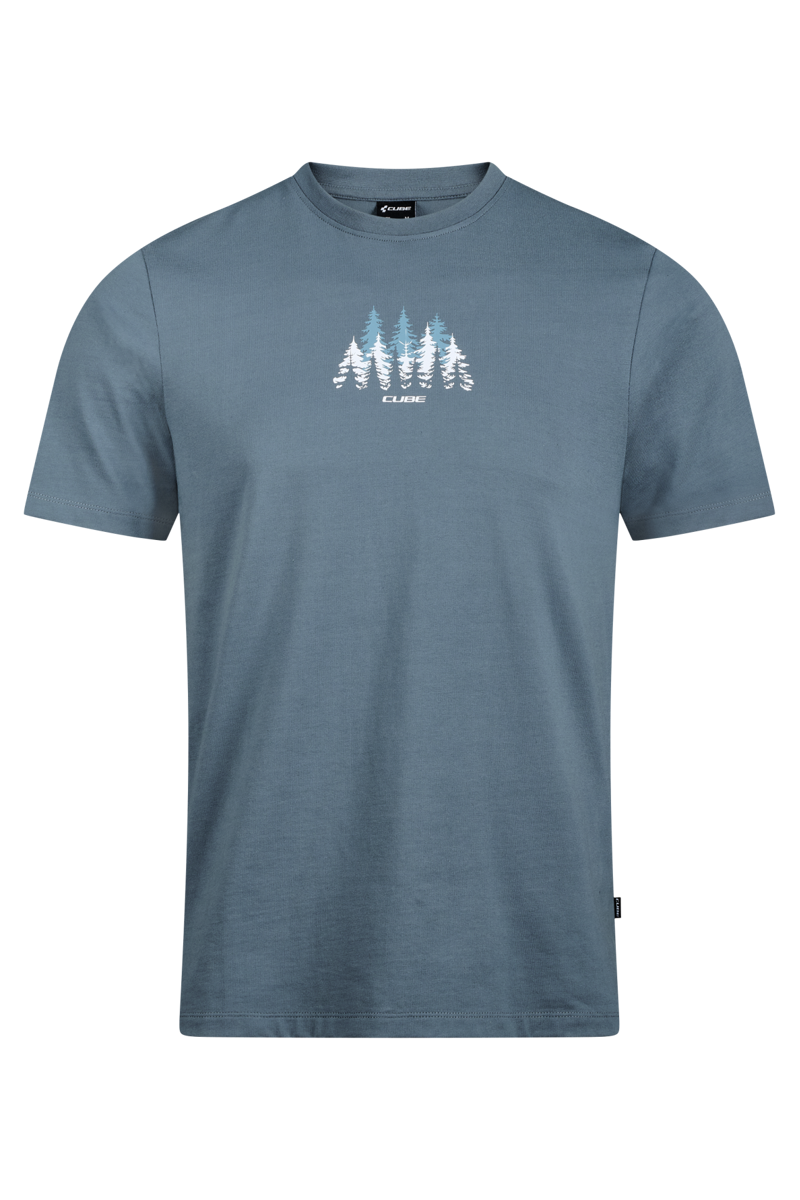 Cube Organic T-Shirt in Forest Blue