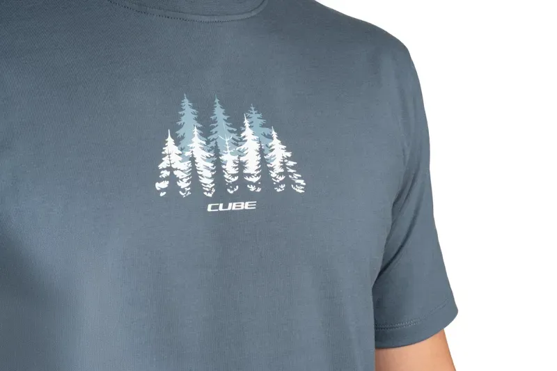 Cube Organic T-Shirt in Forest Blue-2