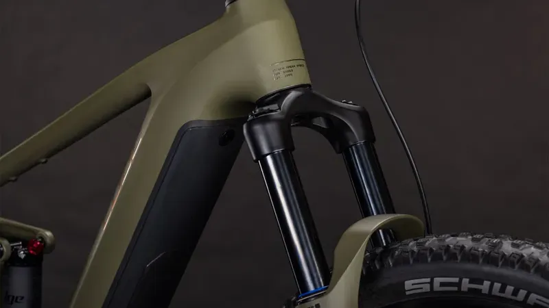 Cube Stereo Hybrid One44 Pro 800 E-MTB in Dust Olive/Gold-4