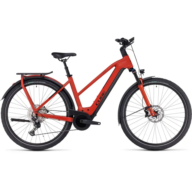 Cube Kathmandu Hybrid EXC 750 Trekking eBike in Red/Black