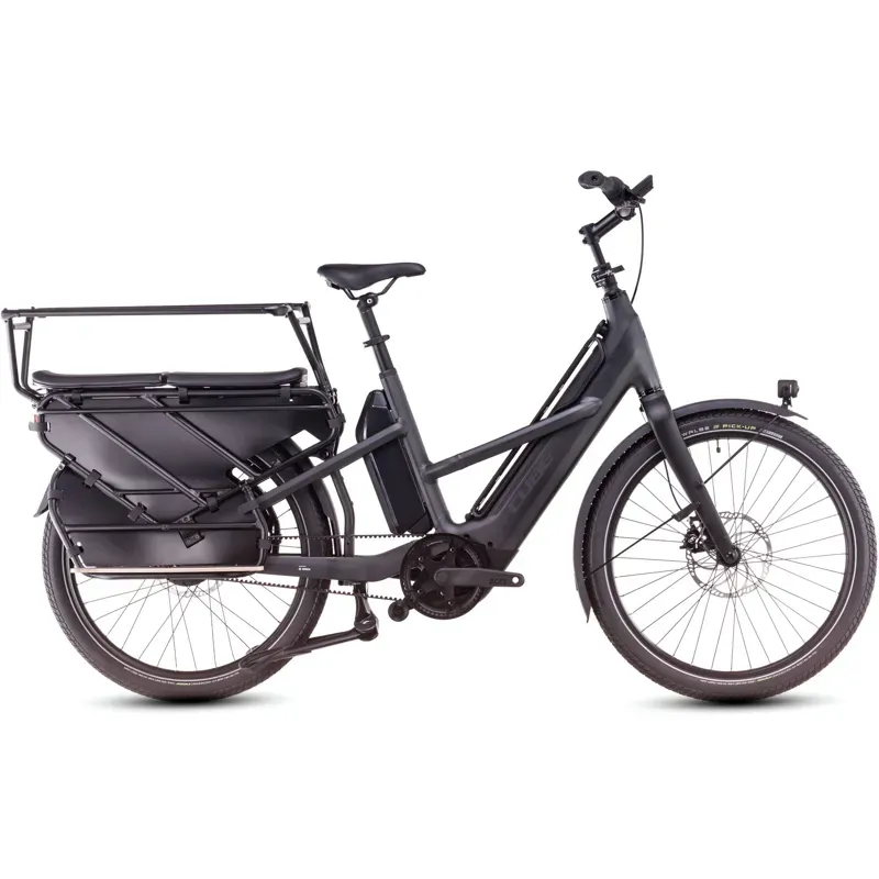 Cube Longtail Hybrid Family 725 Electric Bike in Grey/Reflex