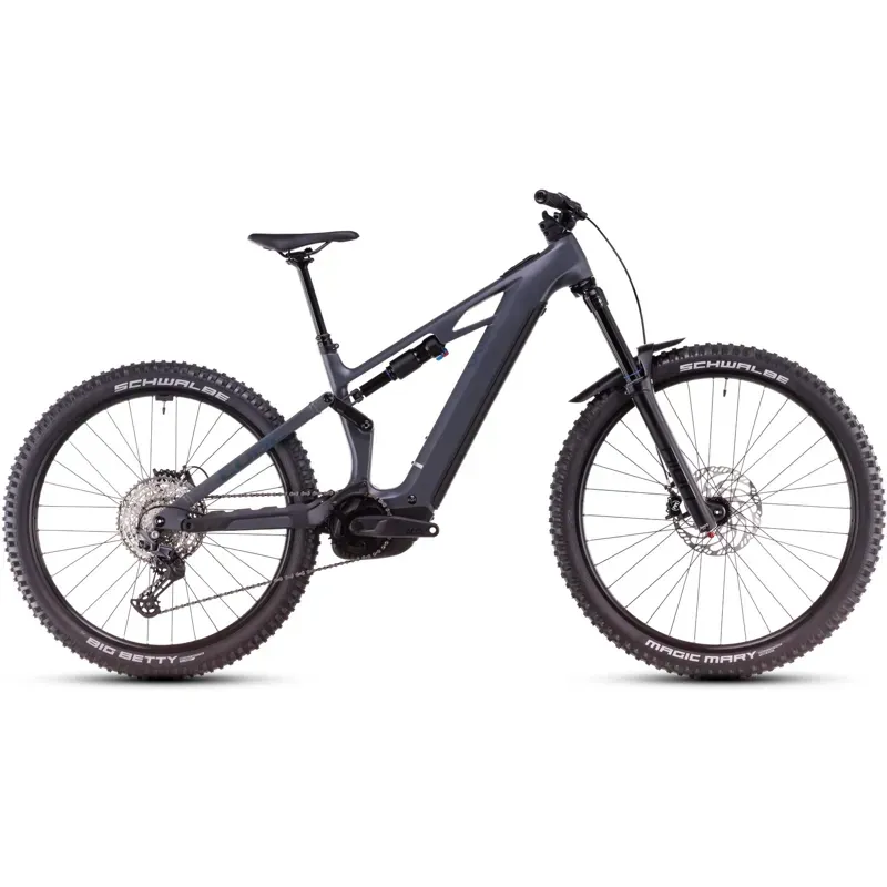 Cube Stereo Hybrid One77 HPC Race eMountain Bike in Slap Grey/Prism