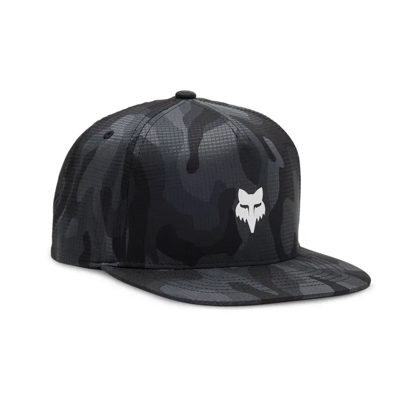 Fox Head Camo Tech Snapback Hat in Black Camo