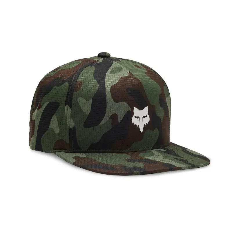 Fox Head Camo Tech Snapback Hat in Green Camo