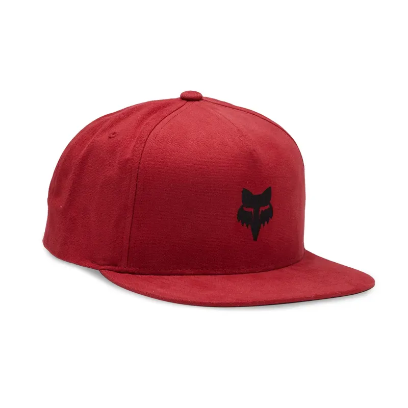 Fox Head Snapback Hat in Flame Red