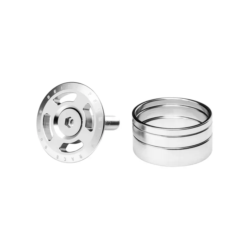 Deity Crosshair Headset Cap Kit in Silver