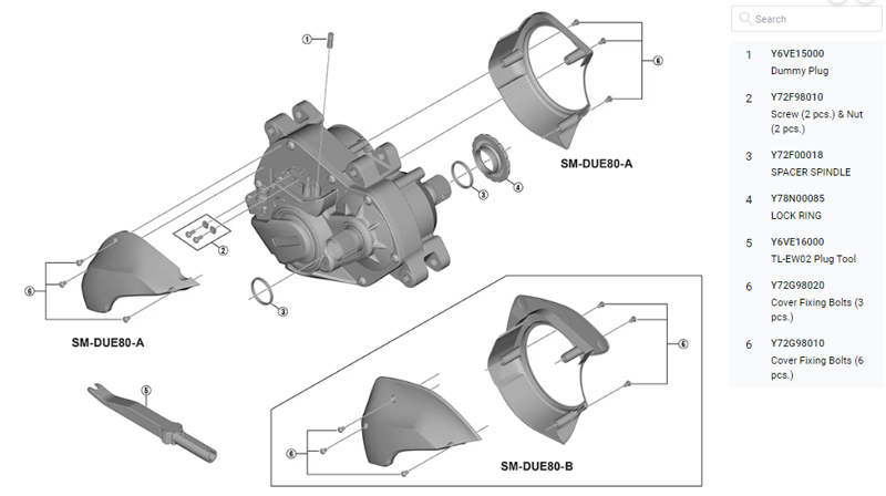 Shimano E8000 Motor Lock Ring Y78N00085-1
