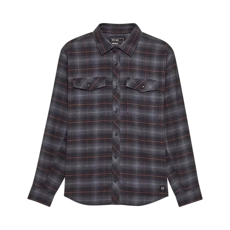 Fox Survivalist Stretch Flannel Long Sleeve Shirt in Black