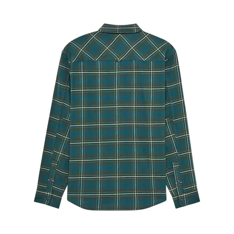 Fox Survivalist Stretch Flannel Long Sleeve Shirt in Dark Sage-3