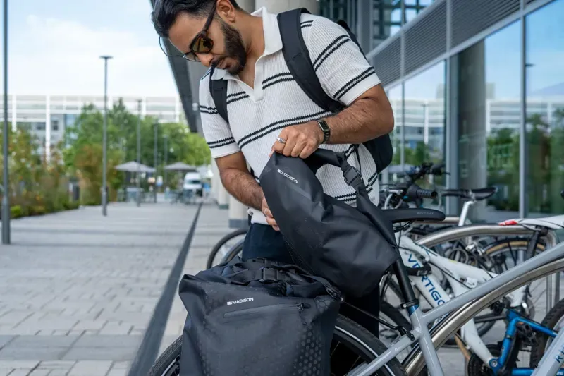 Madison Roam Waterproof 25L Rack Top Bag in Black
