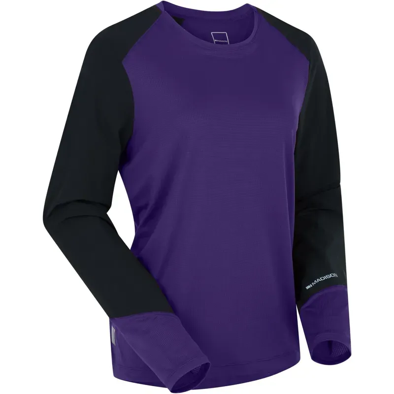 Madison Flux Women's Long Sleeve Trail Jersey in Plasma Purple-1