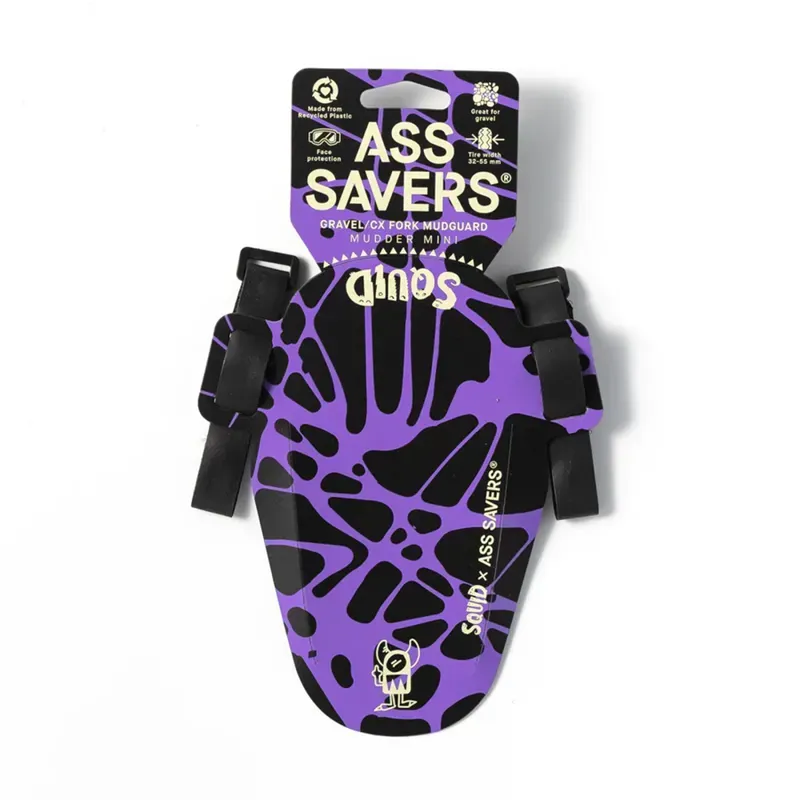 Ass Savers Mudder Mini Gravel Fork Front Mudguard in Squid Purple-1
