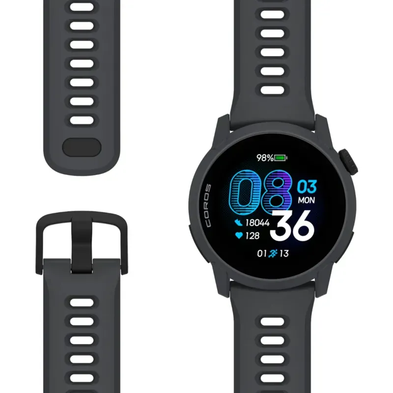 Coros Pace 4 Sport Watch Silicone in Black-4