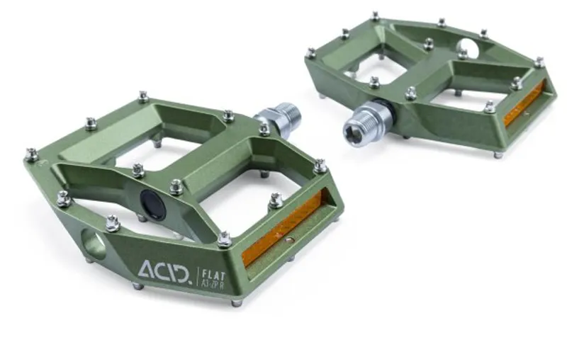 Acid A3-ZP Flat Pedals in Olive Green