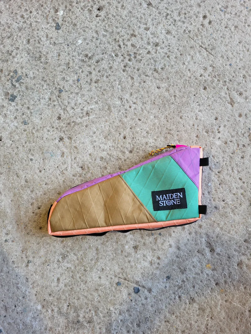 Maiden Stone Top Tube Bag in Green/Purple/Sand-1