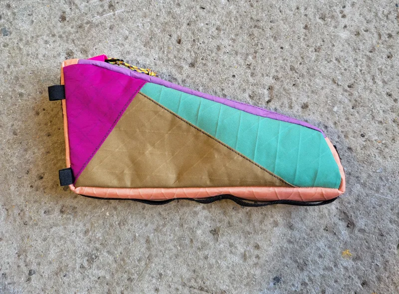 Maiden Stone Top Tube Bag in Green/Purple/Sand