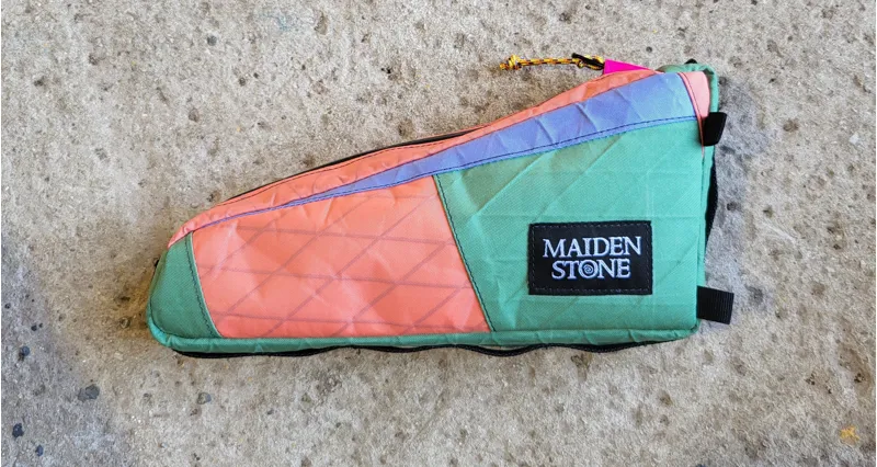 Maiden Stone Top Tube Bag in Coral/Green