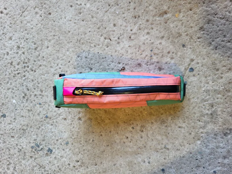Maiden Stone Top Tube Bag in Coral/Green-2