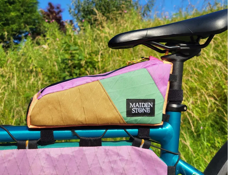 Maiden Stone Top Tube Bag in Orange/Purple/Green-4